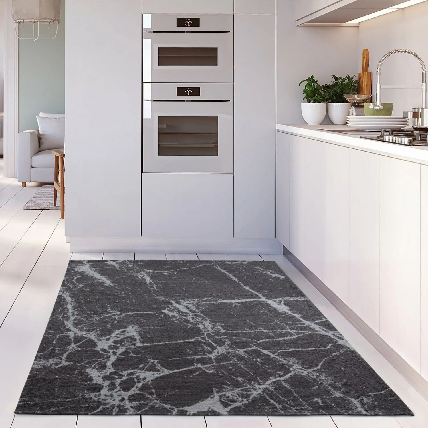 Washable Rug Carina Dark Grey | 6952D - Image 10